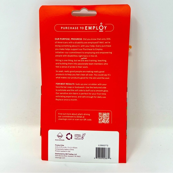 NWT Cleanlogic Bath and Body Sensitive Skin 2-in-1 Large Body Exfoliator - Picture 9 of 9